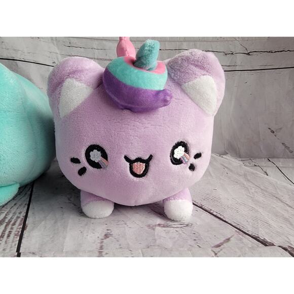Aurora World Tasty Peach Meowchi Mint Teal Cat Purple Unicorn Cat 7in Plush - Picture 3 of 10